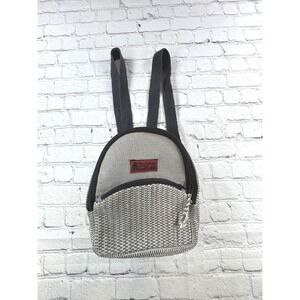 HandWoven Nepal Mini Backpack Womens Small Gray Good Artisan Handmade Boho